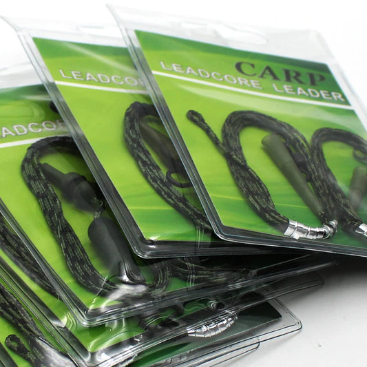 Carp Ready-Tied Leadcore Leader with Drop-Off Lead Clip & QC Swivel