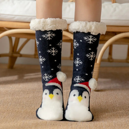 Winter Warm Fuzzy Fluffy Socks Non Slip Cozy Slipper Christmas Gift
