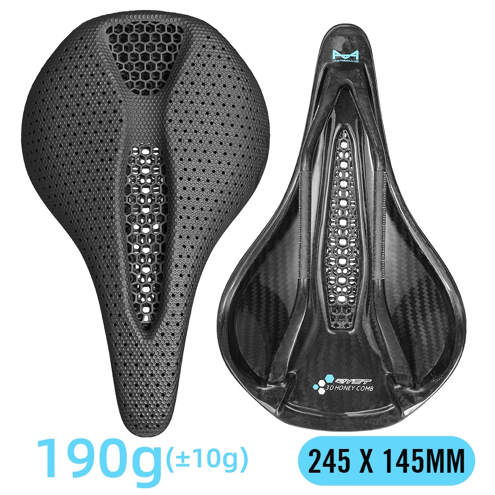 RYET 3D Carbon Saddle | 145/155mm MTB Triathlon Seat Lightweight 130g Oval