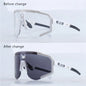 SCICON Photochromic Cycling Glasses, UV400 Outdoor Sports Sunglasses for Men & Women MTB Road Bike