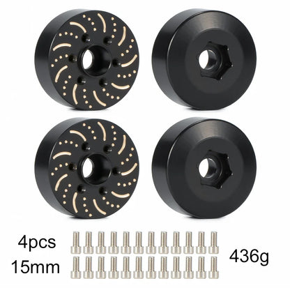 Brass 12mm Hex Wheel Weights Brake Disc Adapters for 1.9 2.2 RC Crawler