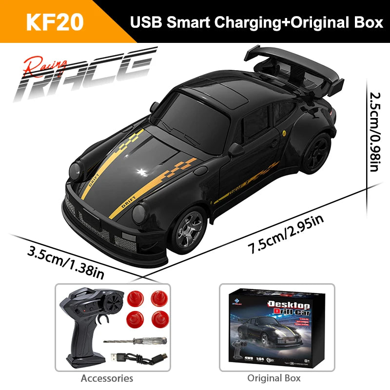 1/64 2.4G Mini RC Drift Car 4WD High Speed GTR Racing Remote Control Toy Gift - EXPROTAS