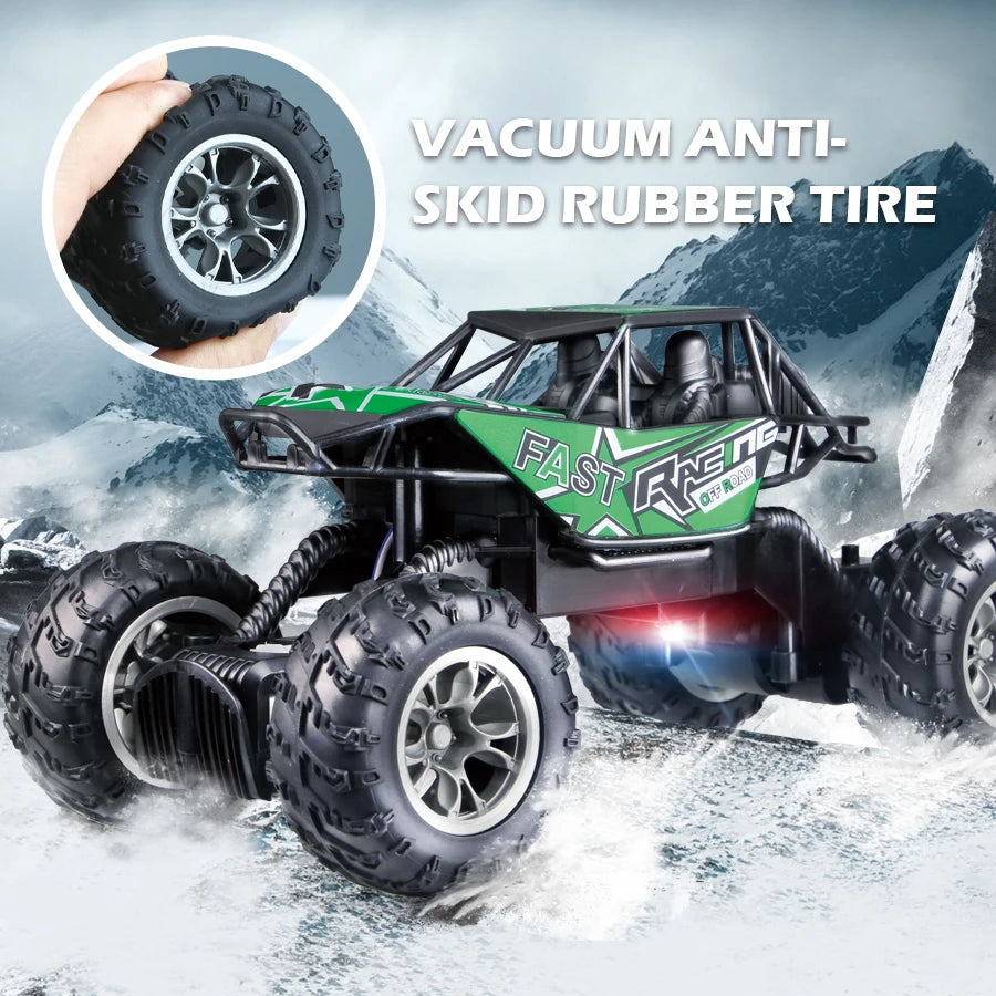 Anti-slip Rubber Tire Remote Control Car with Lights Outdoor Off-Road Toy