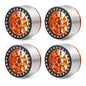 4pcs 2.2 Beadlock Wheels & Rubber Tires Set for 1/10 RC Crawler TRX4 SCX10 D90