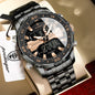 Stainless Steel Poedagar Men’s Waterproof Quartz Luminous Wristwatch Date