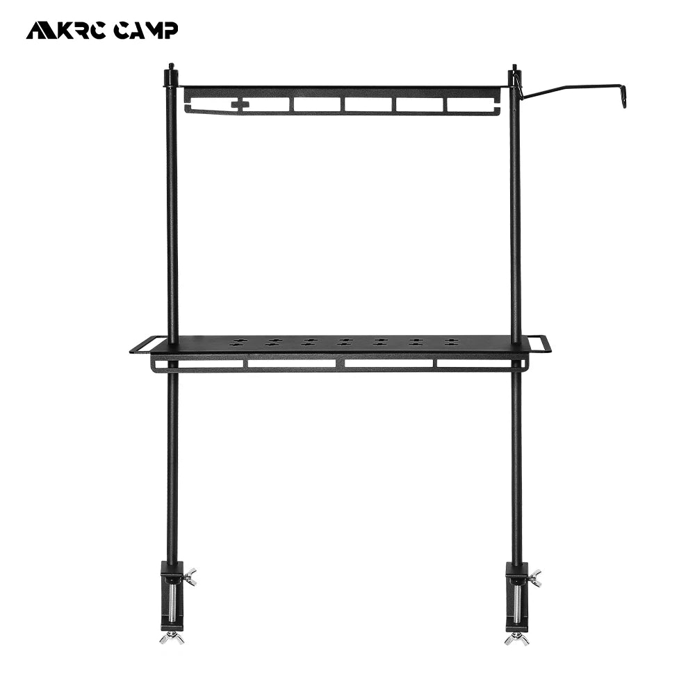 Lightweight Camping Storage Shelf Aluminum Rack Table Lantern Stand