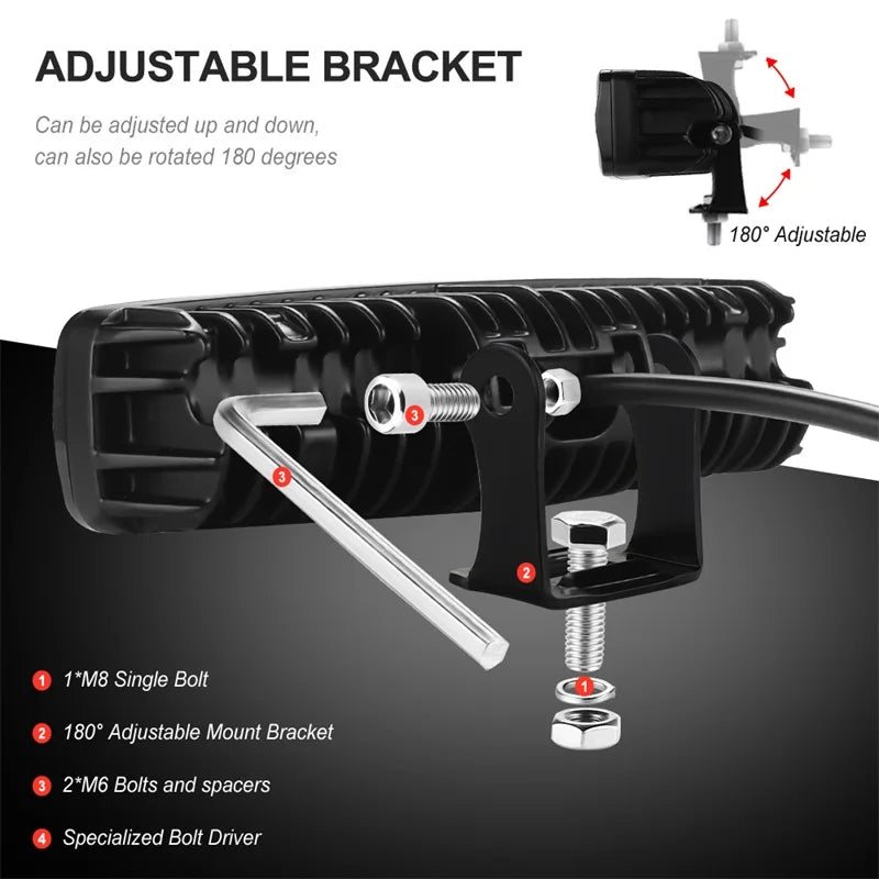 Motorcycle led Spotlights Auxiliary Headlight work lights fog lamps for Scooters ATV SUV UTV 4X4 Car Modified light 12V 24V-EXPROTAS