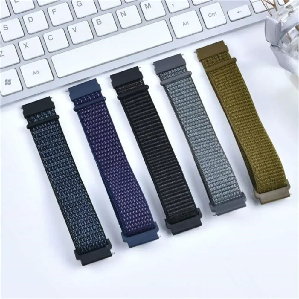 20mm 22mm Nylon Strap for Garmin Forerunner Venu Vivoactive Watch Band