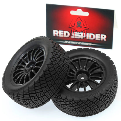 4pcs 80mm Rally Tires Wheel Rim Set for 1/10 RC Car HSP 94177 HPI WR8 Flux