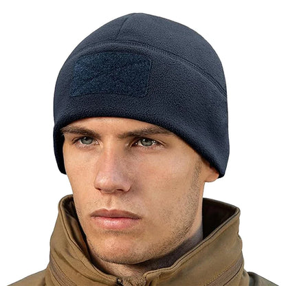 Windproof Tactical Beanie Hat Warm Fleece Winter Cap for Outdoor Activities