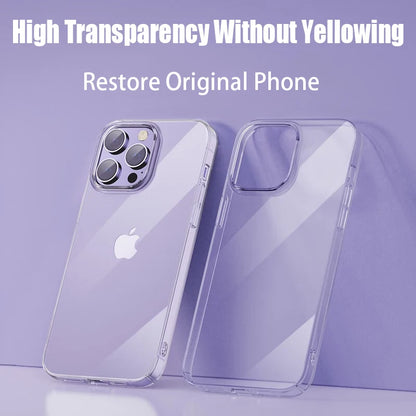 For iPhone 7-17 Pro Max XS XR Plus Clear TPU Silicone Phone Case Cover