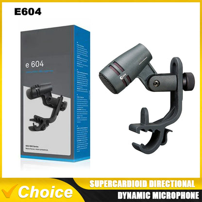 E604 Tom Snare Evolution Series Cardioid Instrument Wired Drum Microphone e 604 with Clip Arm Mount for Professional recording-EXPROTAS