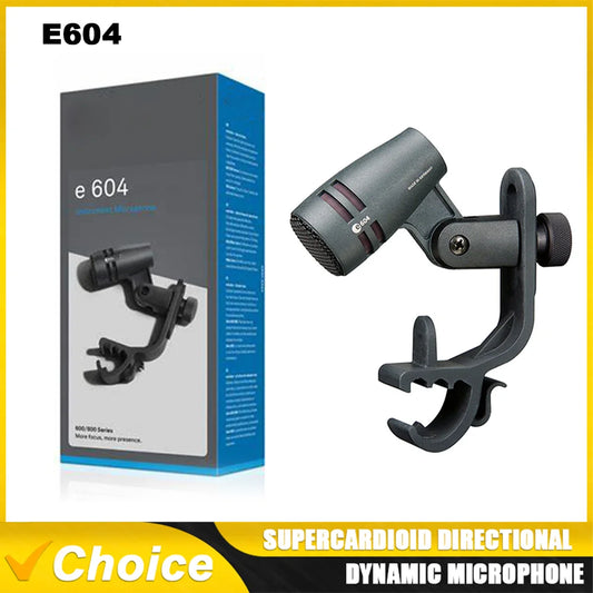 E604 Tom Snare Evolution Series Cardioid Instrument Wired Drum Microphone e 604 with Clip Arm Mount for Professional recording-EXPROTAS