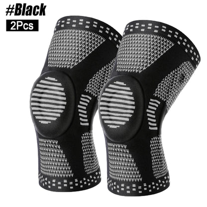 2Pcs Silicone Pad Knee Support Compression Brace Sports Sleeve for Arthritis