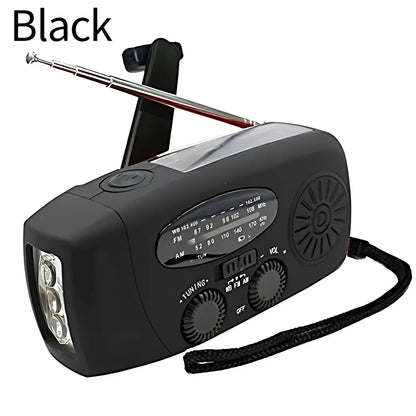 USB Charger Solar Hand Crank Radio Emergency Portable AM/FM Torch