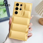 Down Jacket Style Silicone Case for Samsung S20-S26 Ultra Plus FE A-Series Soft