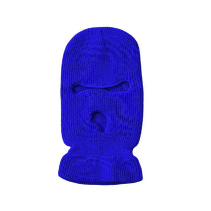 Motorcycle Windproof Full Face Knit Hats Custom SkiMask Men Warm Wool Balaclava embroidery Winter hats Knitted 3 Holes Ski Mask-EXPROTAS