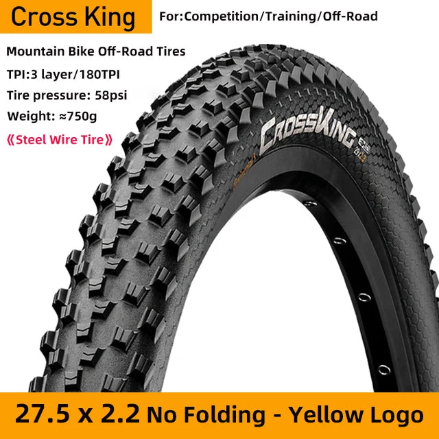 MTB Wire Bead Tyre Continental Cross King 27.5/29 2.2/2.3 ShieldWall