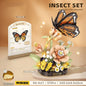 Foldable Mini Insect Everlasting Flower House Building Blocks Ornament Gift