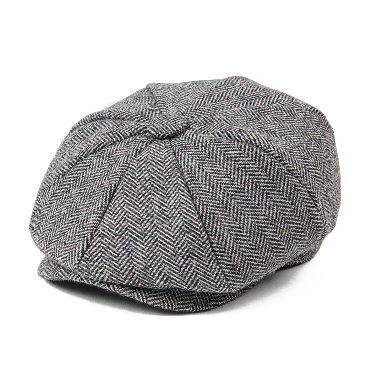 Baker Boy Cap Wool Blend Herringbone Newsboy Hat for Men Women