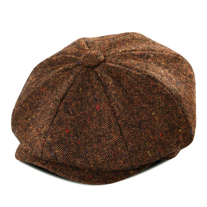 Baker Boy Cap Wool Blend Herringbone Newsboy Hat for Men Women