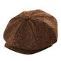 Baker Boy Cap Wool Blend Herringbone Newsboy Hat for Men Women