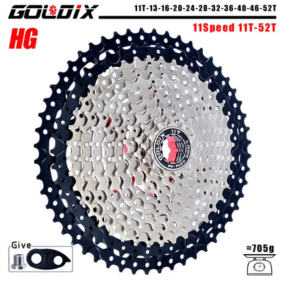 GOLDIX MTB Cassette 8/9/10/11/12 Speed 36T-52T HG for Shimano SRAM Freehub