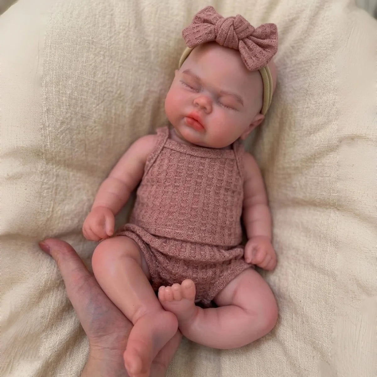 33cm Open Mouth Silicone Reborn Doll Girl Soft Touch Full Body Baby