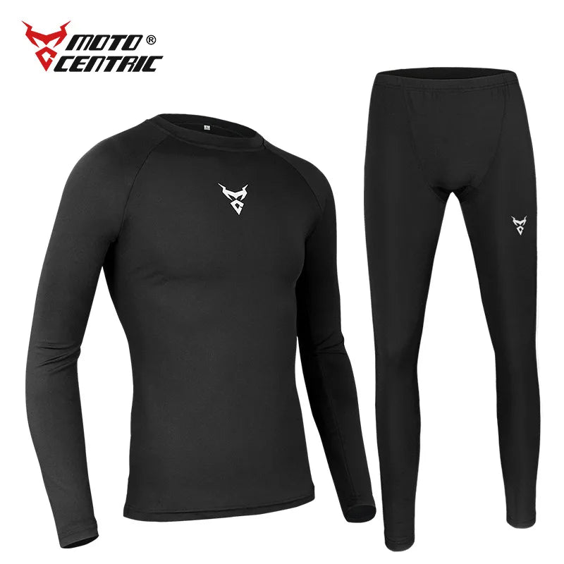 Quick Dry Motorcycle Base Layer Set MOTOCENTRIC Mens Tops Pants Long Johns