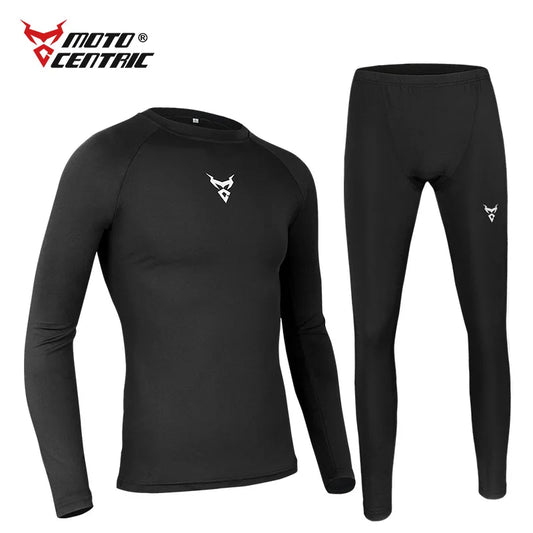 Quick Dry Motorcycle Base Layer Set MOTOCENTRIC Mens Tops Pants Long Johns