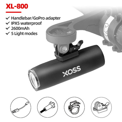 EXPROTAS Front Bike Headlight 400/800 Lumen USB Rechargeable Waterproof Light