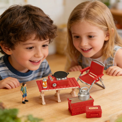 Miniature Camping Picnic Model Set Dollhouse Accessories DIY Craft