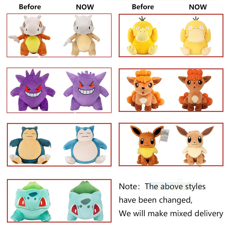 Original Peluche Pokemon Gengar Peluche 24cm Pokemon stuffed Toy Cute Cartoon Pikachu Plush Doll Soft Doll Child Birthday Gift-EXPROTAS