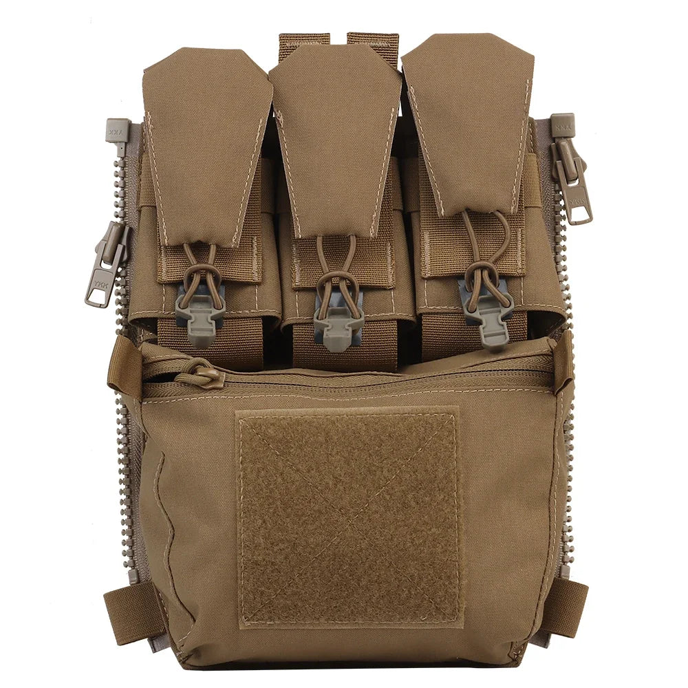 V5 FCPC Tactical Vest Back Panel Zipper Pouch Airsoft Expansion Bag Accessory