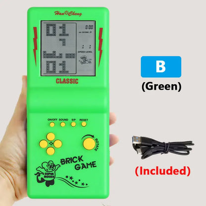 Rechargeable Portable Pocket Game Console for Tetris Machine Puzzle Toys