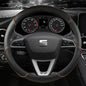 38cm Steering Wheel Cover Microfiber Leather Non-Slip Red Blue Beige Coffee