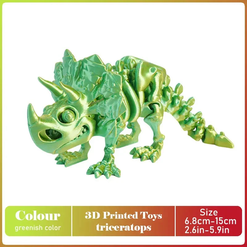 3D Printed Tyrannosaurus Rex Dinosaur Model Jointed Movable Realistic Decor