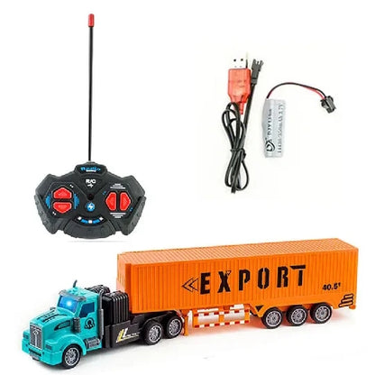 Heavy-Duty RC Truck Toy Car with Remote Control Semi-Trailer Construction Electric Vehicle Ideal Gift for Boys