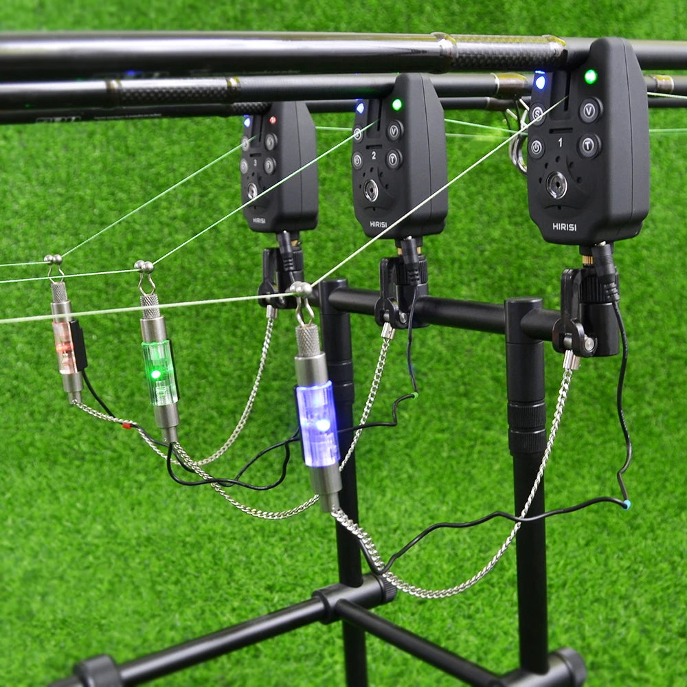 Wireless fishing bite alarm 1+4 set with 4pcs illuminated swinger in  EVA case for carp fishing B1203S-EXPROTAS