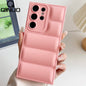 Down Jacket Style Silicone Case for Samsung S20-S26 Ultra Plus FE A-Series Soft