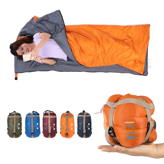 LIXADA 190*75cm Envelope Sleeping Bag Adult Camping Outdoor Mini Walking beach Sleeping Bags Ultralight Travel Bag Spring Autumn-EXPROTAS