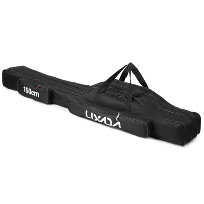 Lixada 3-Layer Fishing Rod Bag 90/120/150cm Folding Pole Reel Tackle Case