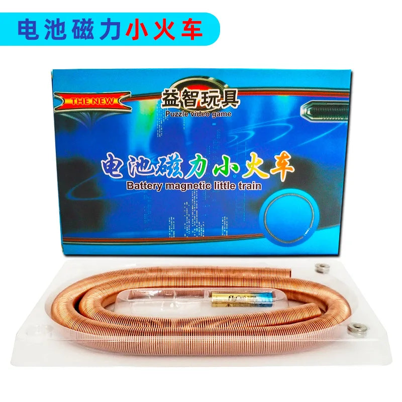 Electromagnetic Battery Train Coil Power Magnets STEM Physics Experiment