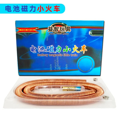 Electromagnetic Battery Train Coil Power Magnets STEM Physics Experiment