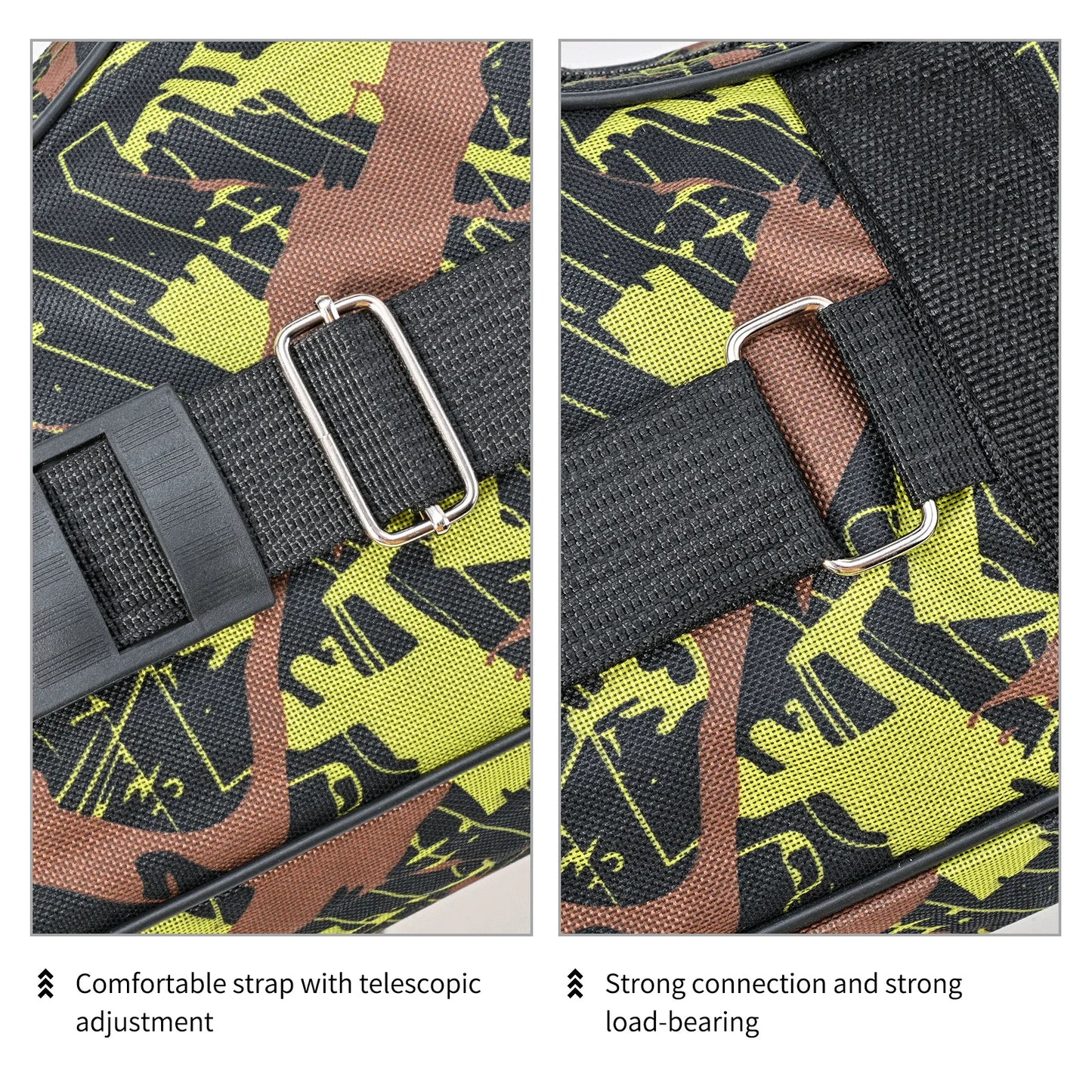 1.3m/1.5m Foldable 2-Layer Fishing Rod Bag Double Shoulder Storage