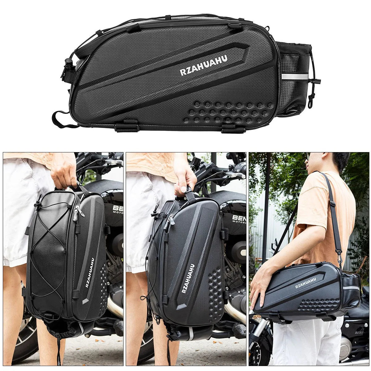 Bike Rear Rack Bag Waterproof Insulated Bottle Holder Pannier for Cycling