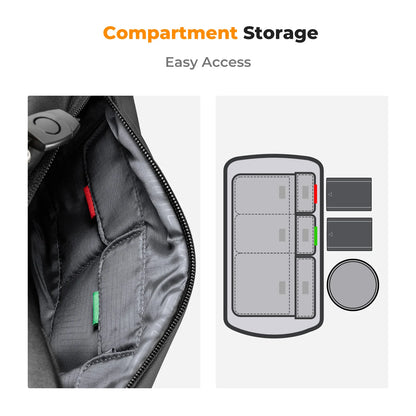 K&F Concept 10L Lightweight Travel Photography Sling Bag Digital Camera Shoulder Carry Pouch for Canon Nikon Sony DJI Drone