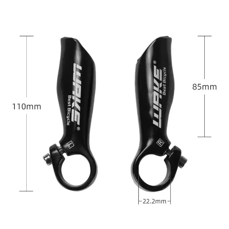 MTB Road Bike Bull Horn Bar Ends Aluminium Auxiliary Handlebar Grips