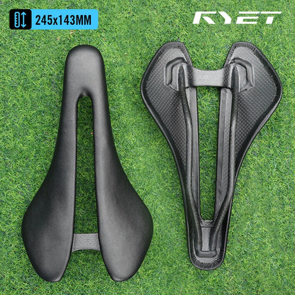 RYET Full Carbon Bike Saddle 81g 87g 7x9mm Carbon Rails Road MTB Gravel