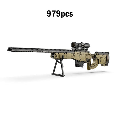 Cada 979Pcs City Technical  Police Military Weapon Sniper Rifle Building Blocks WW2 For Assault Rifle Bricks Toys for Kids Gifts-EXPROTAS